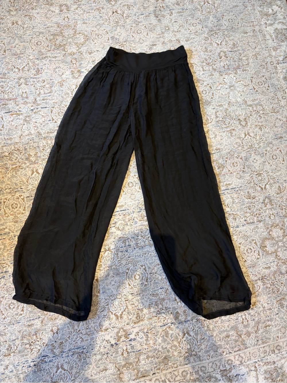 Women’s Black Silk/Viscose Lined Pants